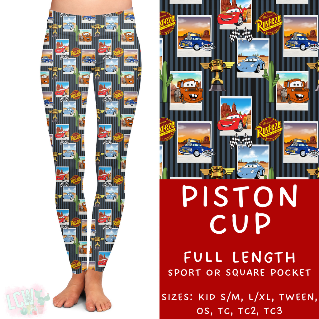 Ready to Ship - Piston Cup Full Length Leggings - Square Pocket TC