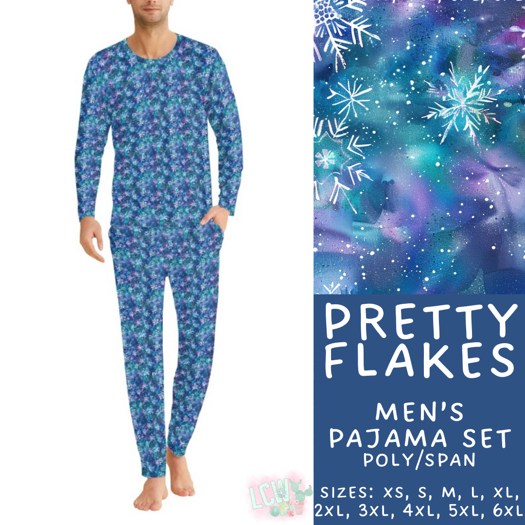 Batch #412 - Christmas Family Pajamas 2 - Closes 9/12 - ETA late October - Pretty Flakes Men's Pajama Set