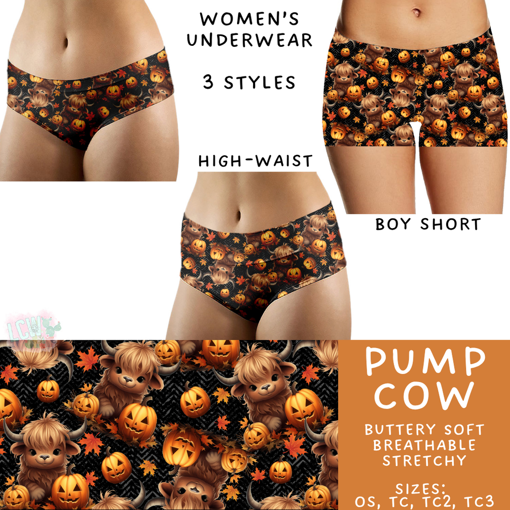 Ready to Ship - Pump Cow Women's Underwear - Boy Short TC