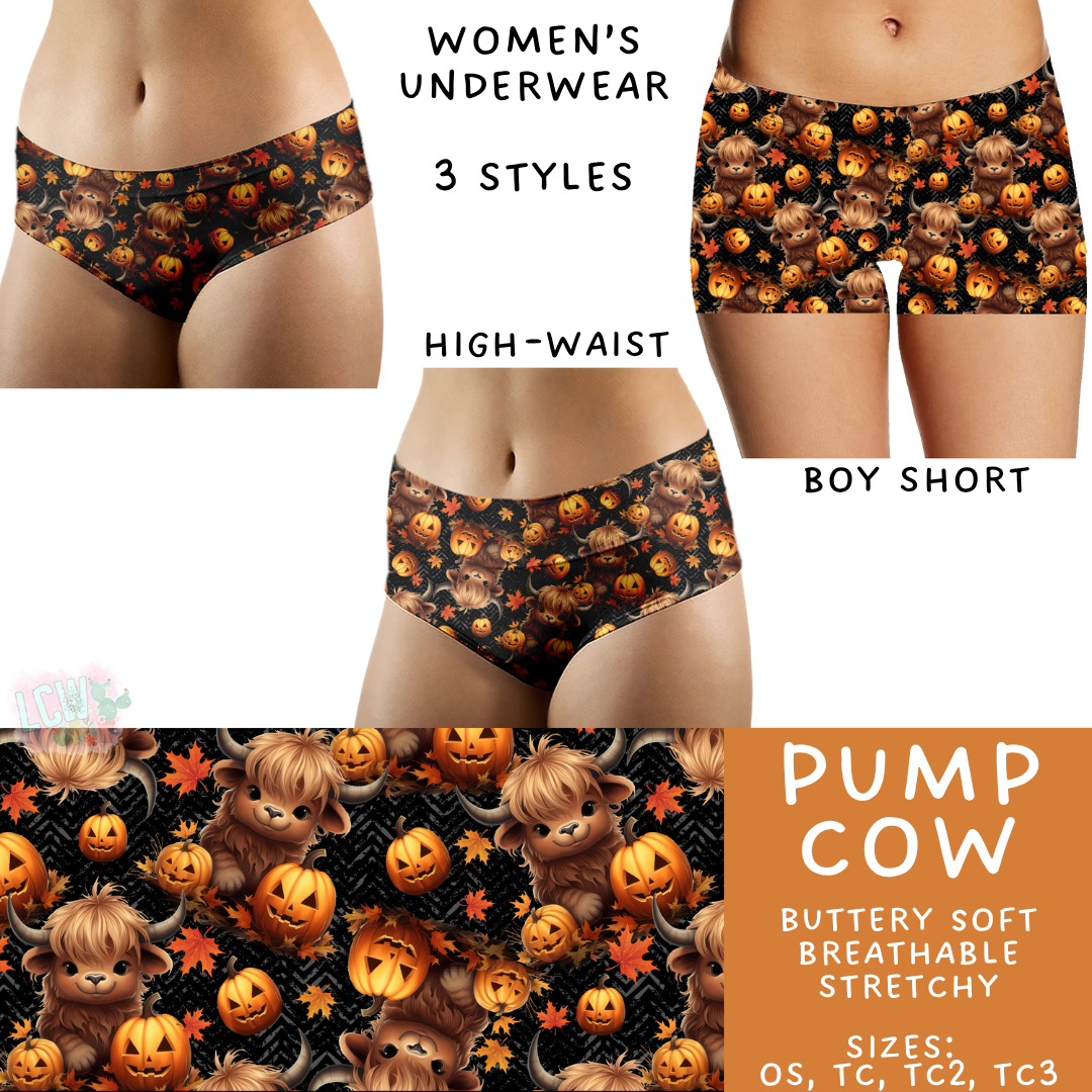 Ready to Ship - Pump Cow Women's Underwear - Boy Short TC
