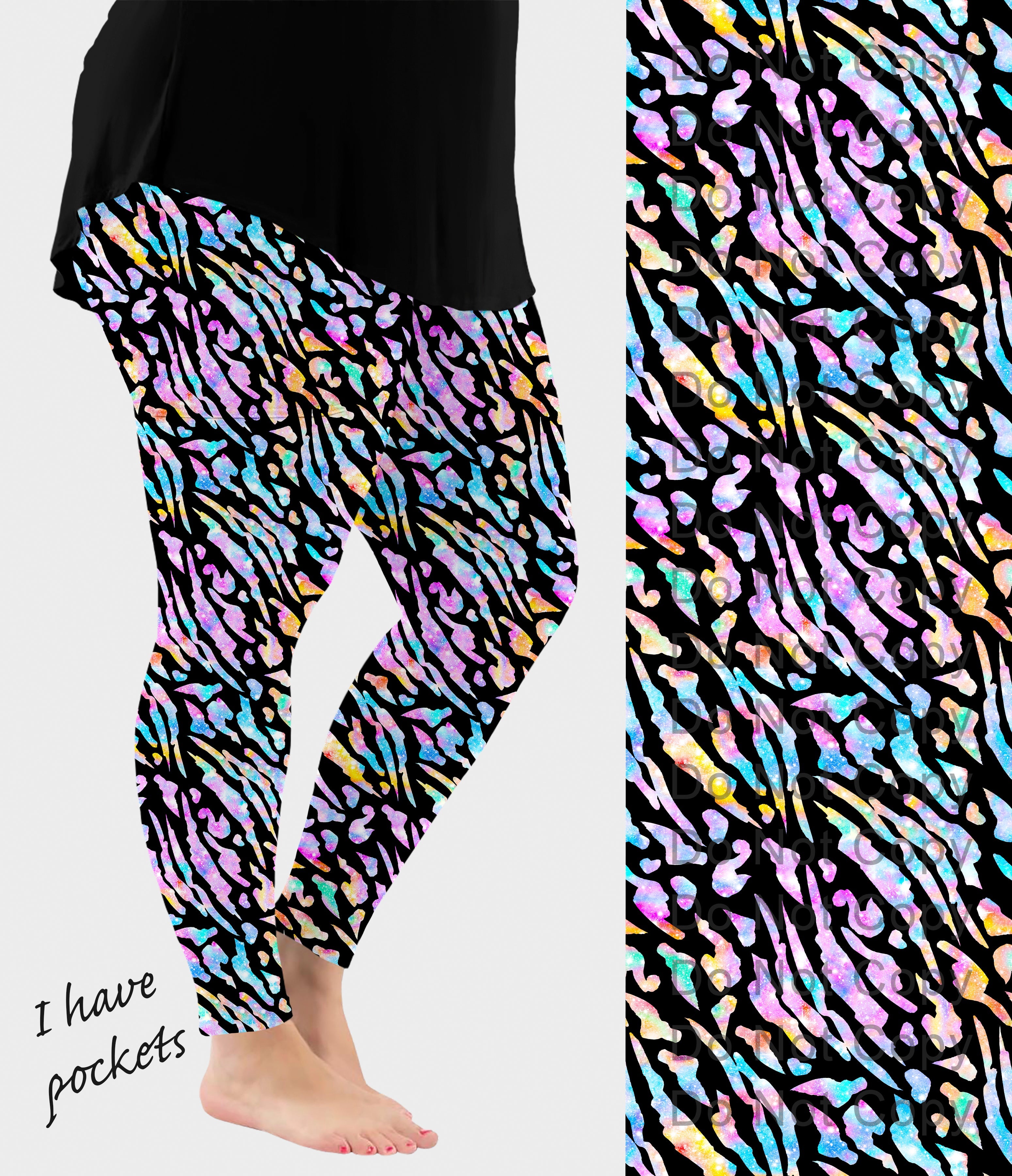 RTS - Pastel Animal Print Leggings w/ Pockets