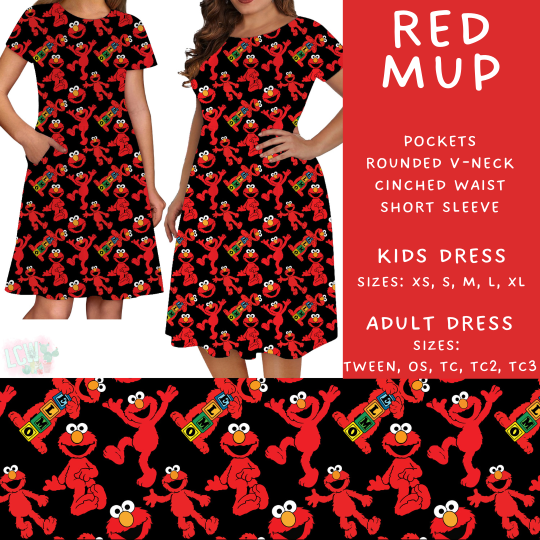 Batch #411 - July Request Run - Closes 9/11 - ETA late October - Red Mup Womens & Girls Dresses