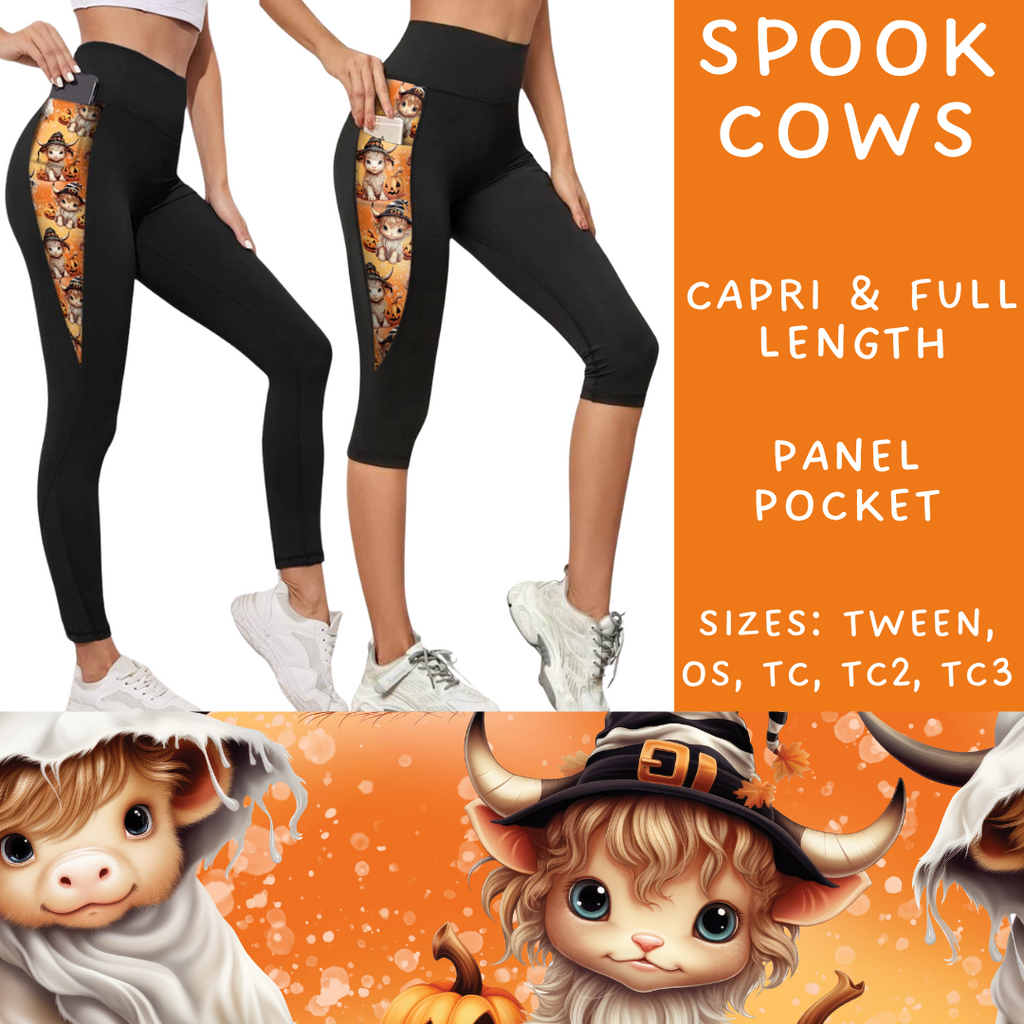 Ready To Ship - Spook Cows Pocket Full Length Legging - TC & TC2