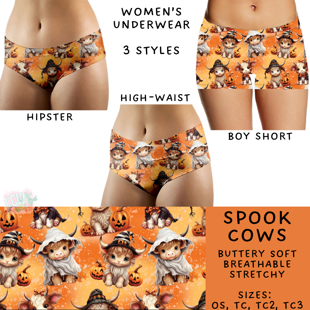 Ready To Ship - Spook Cows Women's Underwear - Hipster TC