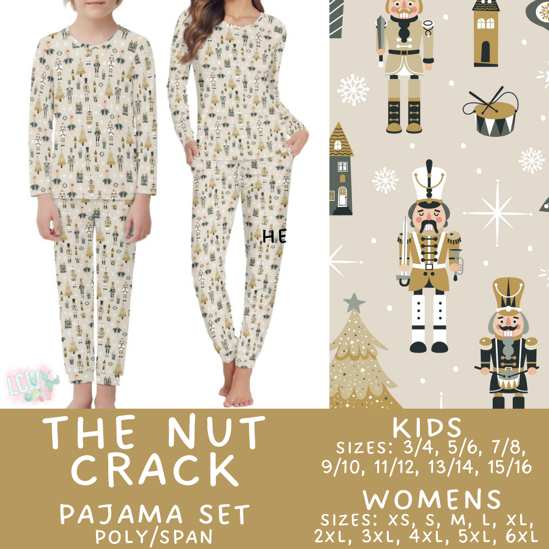 Batch #412 - Christmas Family Pajamas 2 - Closes 9/12 - ETA late October - The Nut Crack Women's & Kid's Pajama Set