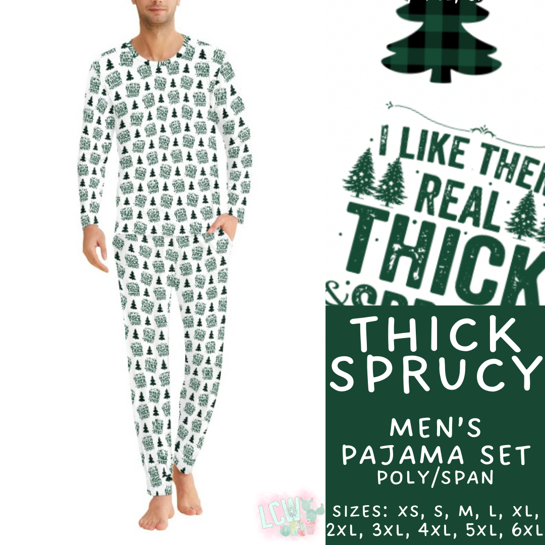 Batch #412 - Christmas Family Pajamas 2 - Closes 9/12 - ETA late October - Thick Sprucy Men's Pajama Set
