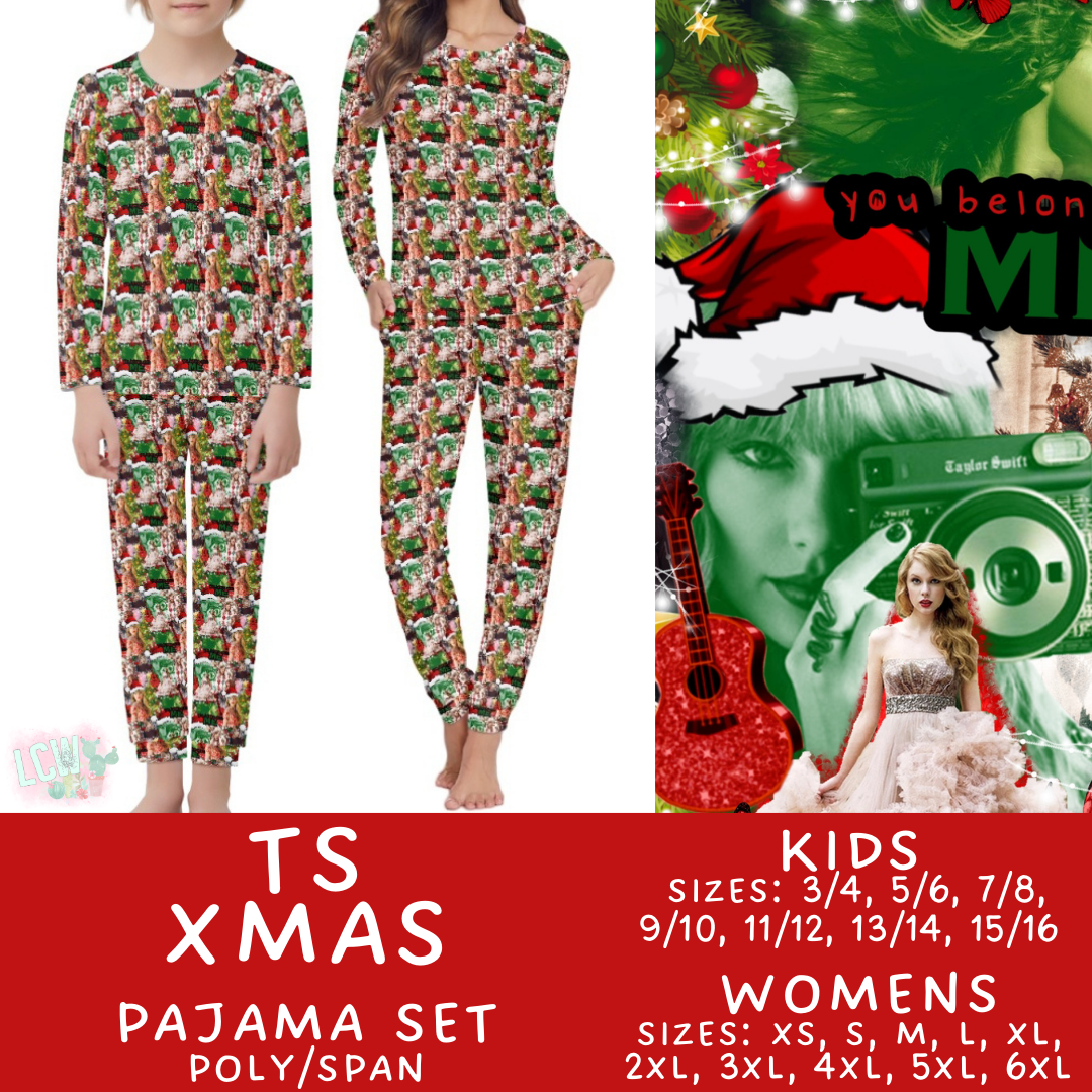 Batch #412 - Christmas Family Pajamas 2 - Closes 9/12 - ETA late October - TS Xmas Women's & Kid's Pajama Set