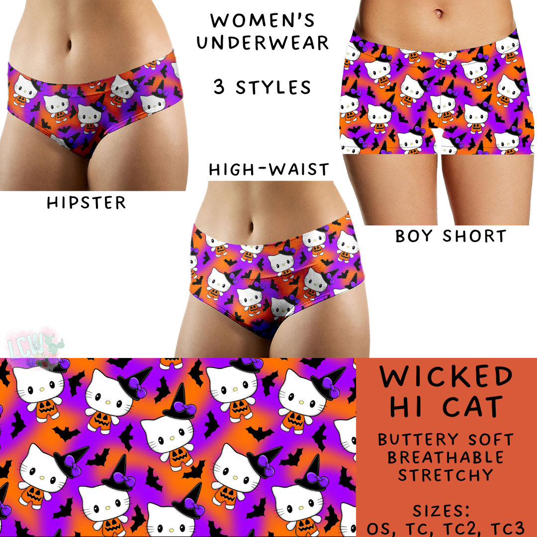Ready To Ship - Wicked Hi Cat Women's Underwear - Boy Short OS & TC