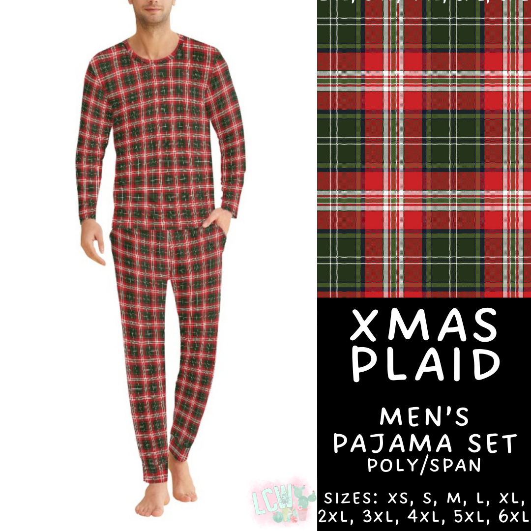 Batch #412 - Christmas Family Pajamas 2 - Closes 9/12 - ETA late October - Xmas Plaid Men's Pajama Set