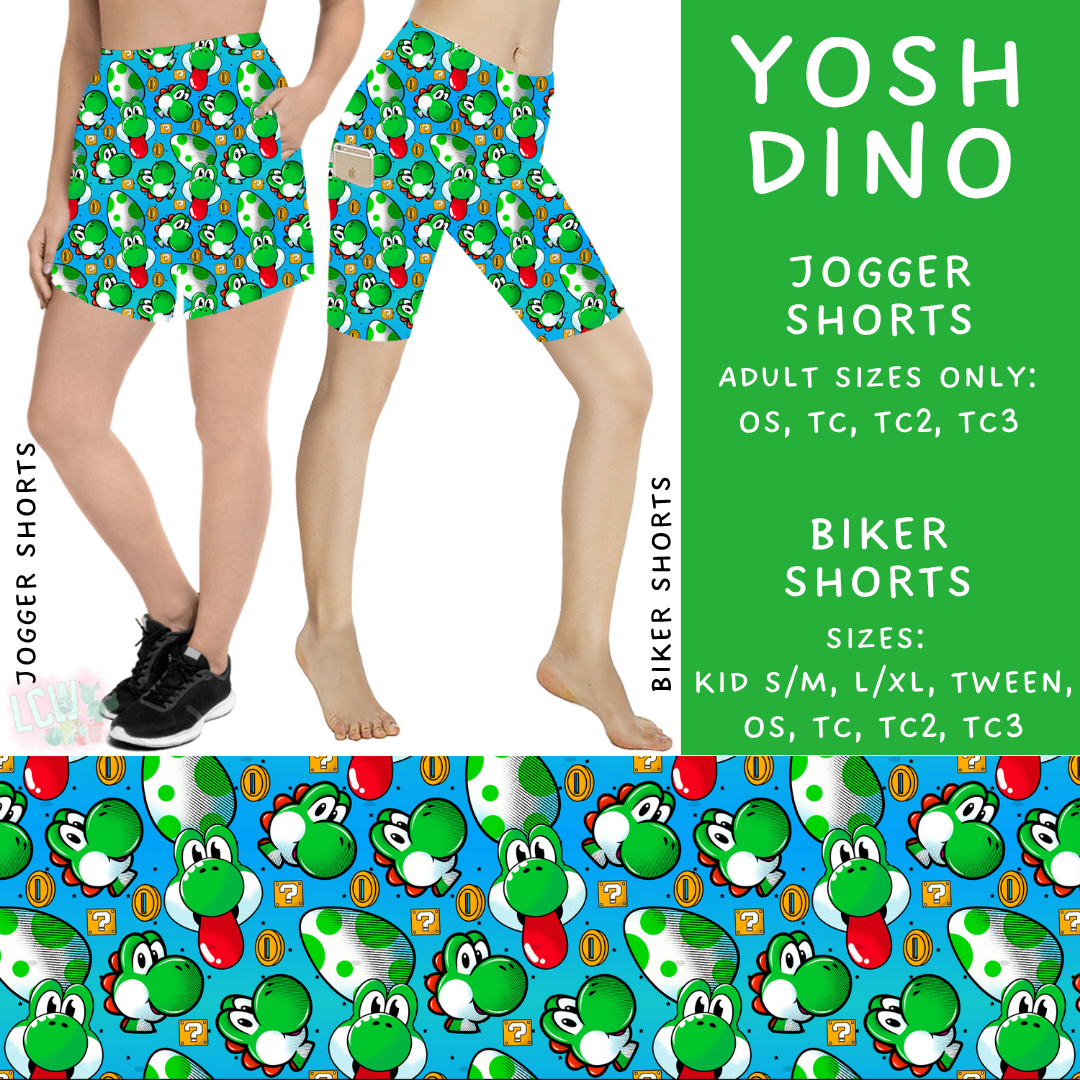 Ready To Ship - Yosh Dino Biker Shorts - TC