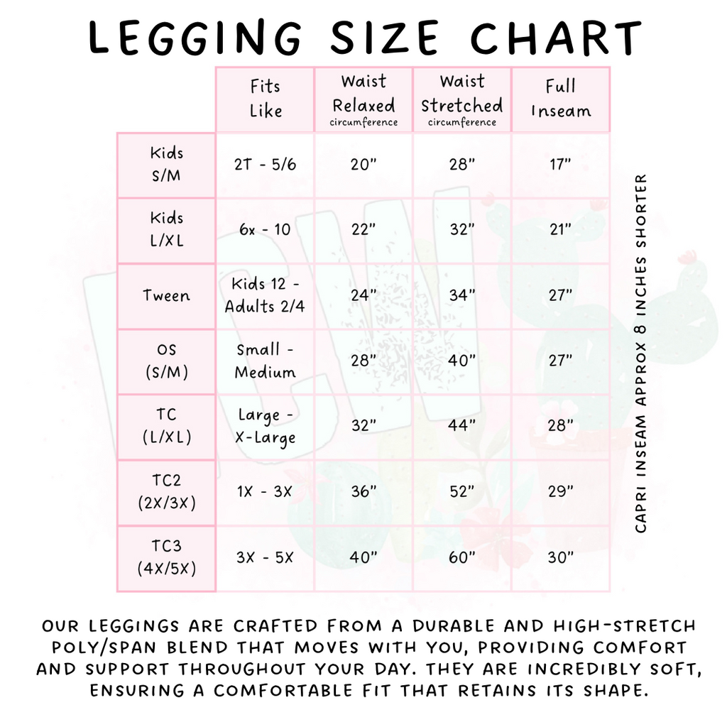 Ready To Ship - Jolly Cow Full Length Leggings - OS Sport Pocket & TC Square Pocket