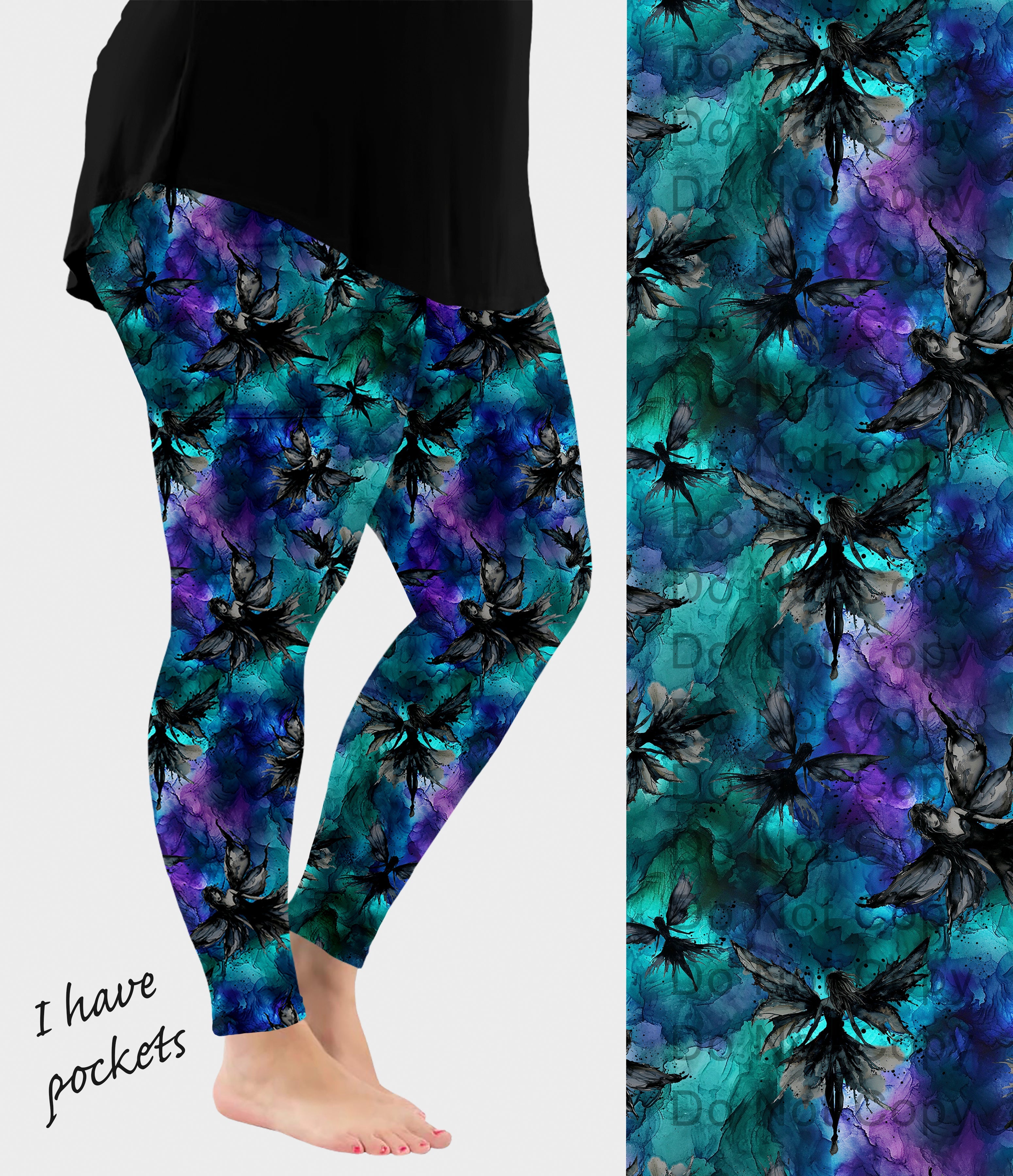 RTS - Dark Fairies Leggings w/ Pockets