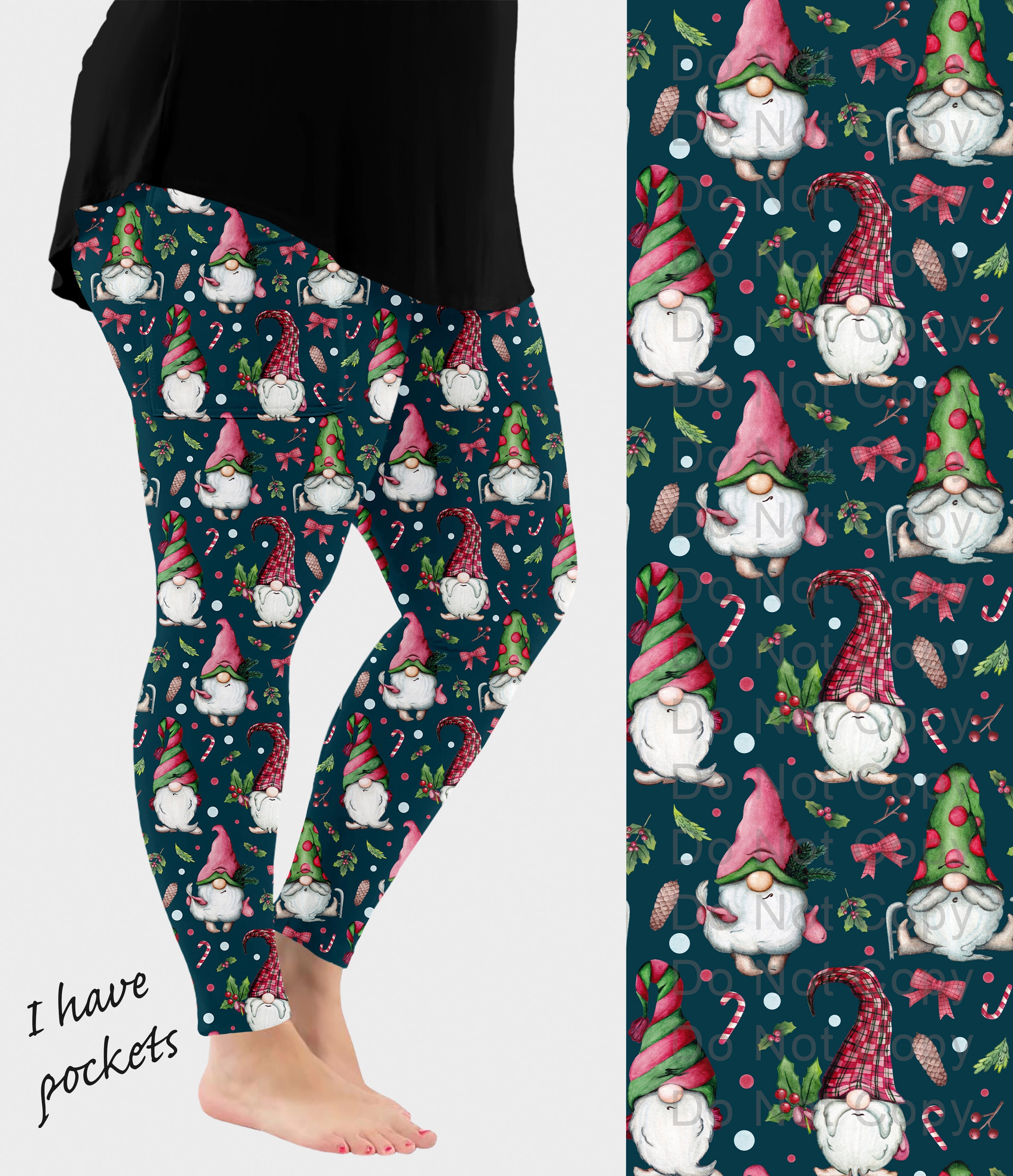 RTS - Gnome for the Holidays Leggings w/ Pockets