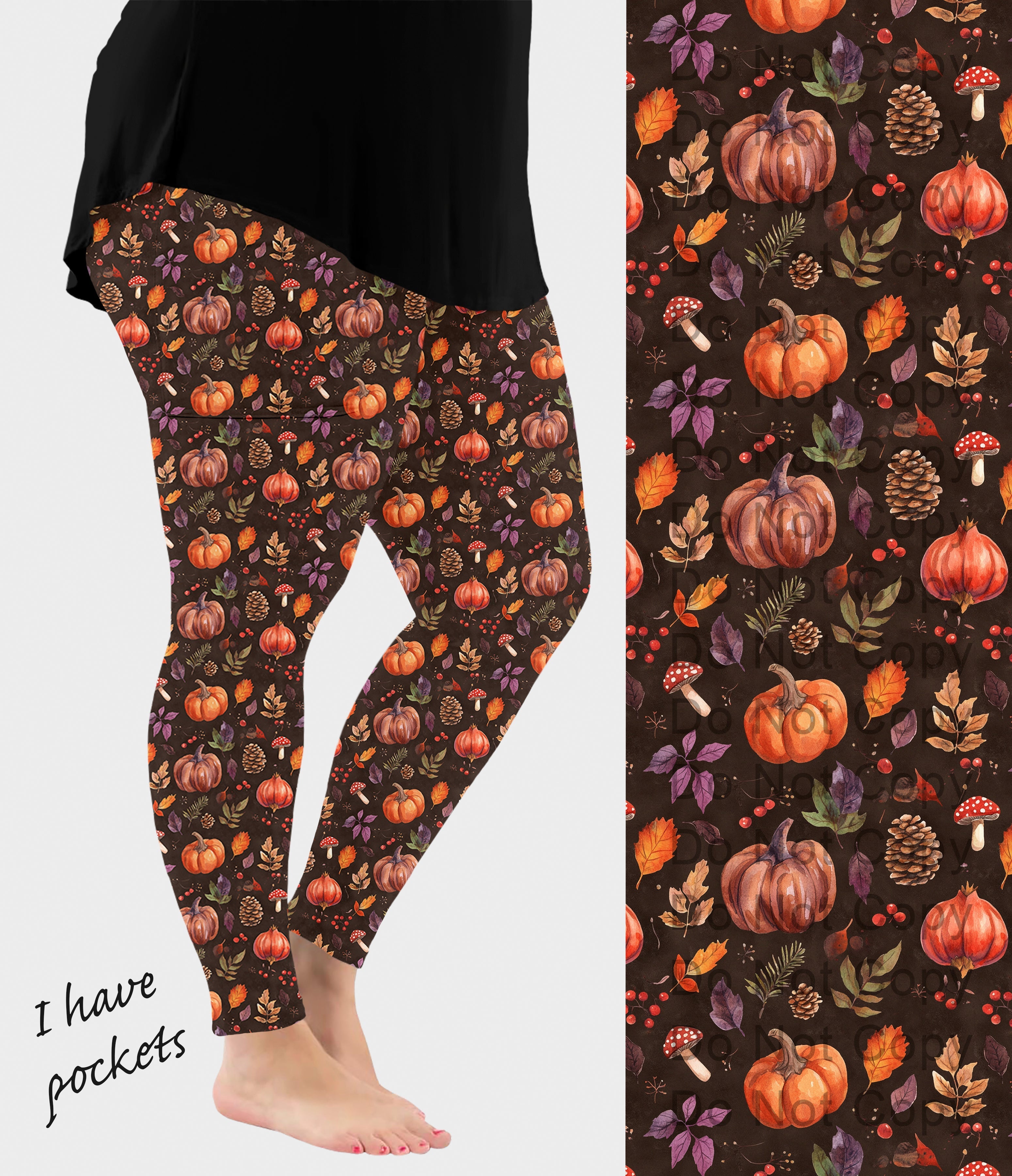 RTS - Pumpkin Turnips Leggings w/ Pockets