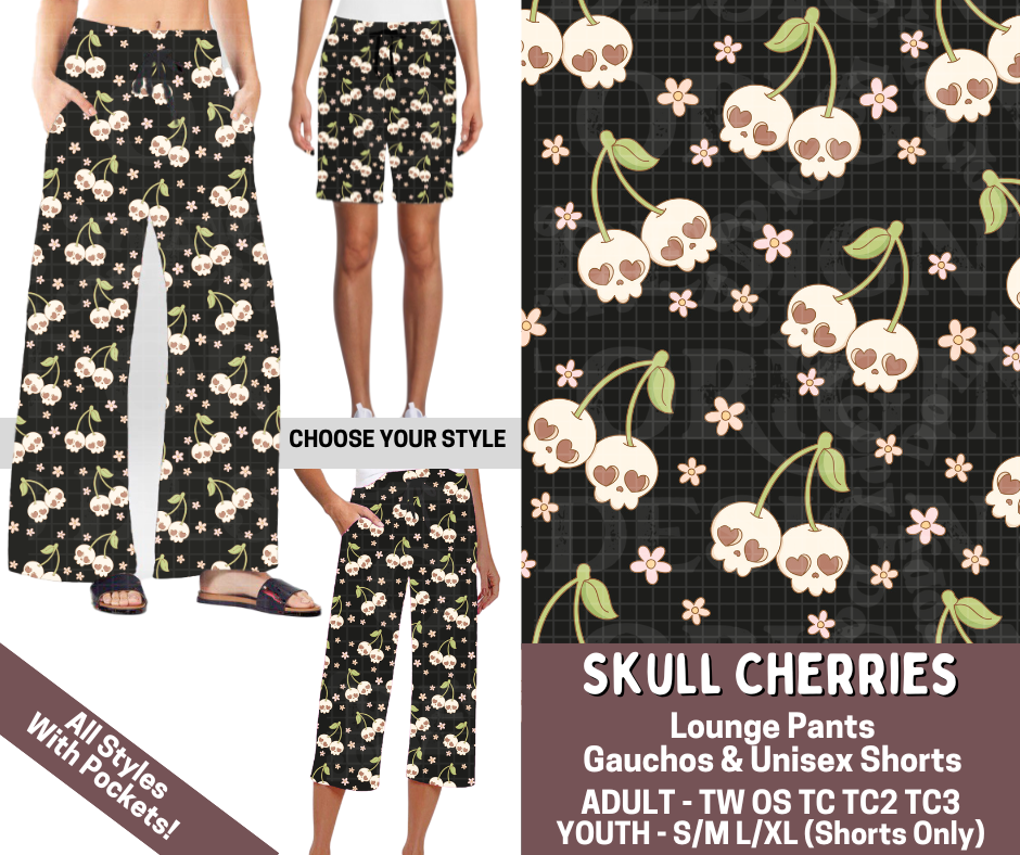 Preorder! Closes 3/5. ETA June. Skull Cherries Combo Lounge Lengths